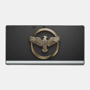 Goldener Adler-Emblem mit ausgebreiteten Flügeln Schreibtischunterlage