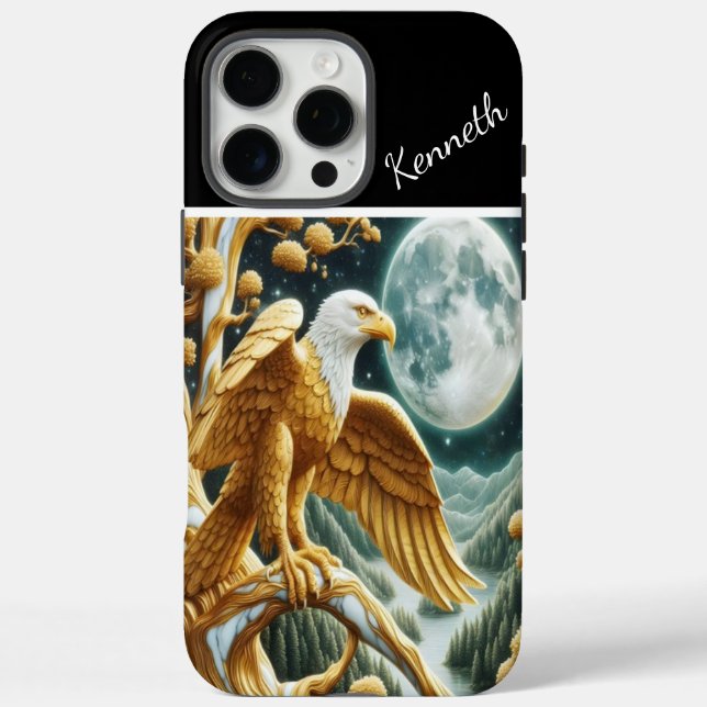 Goldener Adler iPhone 16 Pro Max Hülle (Rückseite)