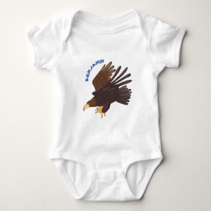 Goldener Adler, lustige Cartoon-Illustration Baby Strampler