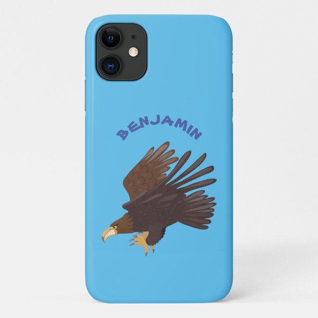 Goldener Adler, lustige Cartoon-Illustration Case-Mate iPhone Hülle (Rückseite)