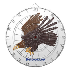 Goldener Adler, lustige Cartoon-Illustration Dartscheibe