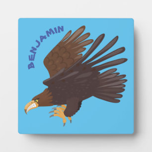 Goldener Adler, lustige Cartoon-Illustration Fotoplatte