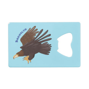 Goldener Adler, lustige Cartoon-Illustration Geldbeutel Flaschenöffner