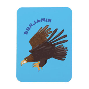 Goldener Adler, lustige Cartoon-Illustration Magnet