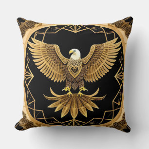 Goldener Adler-Ornament Designer-Hausdekor-Akzent Kissen