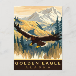 Goldener Adler, Wildnis in Alaska, Reisen Postkarte