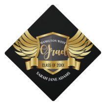 Goldener Adler wings Schild-Wappen mit Bandtext