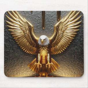 Goldener Adleranhänger tropft flüssiges Metall  Mousepad