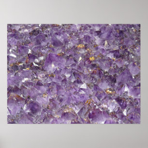 Goldener Amethyst-Schimmer Poster