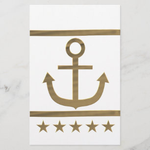 Goldener Anker Glückssymbol Briefpapier
