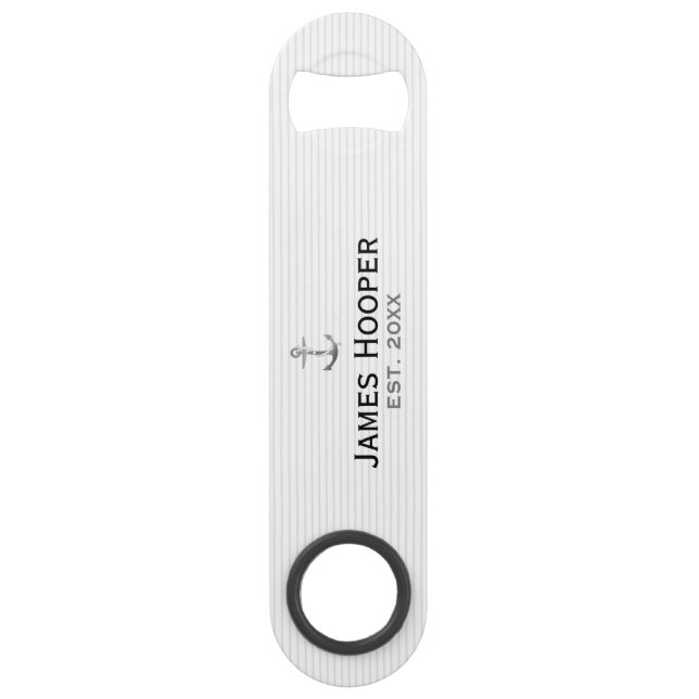 Goldener Anker mit Seil| Nautical Gifts Speed Bot Speed Flaschenöffner (Vorderseite)