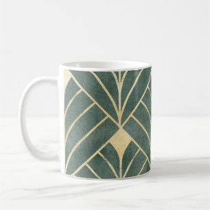 Goldener Art Deco: Luxuriöser nahtloser Stil Kaffeetasse