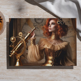 Goldener Astronom Steampunk Victorian Decoupage  Seidenpapier