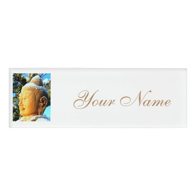 Goldener Aura-Buddha Namenschild (Vorderseite)
