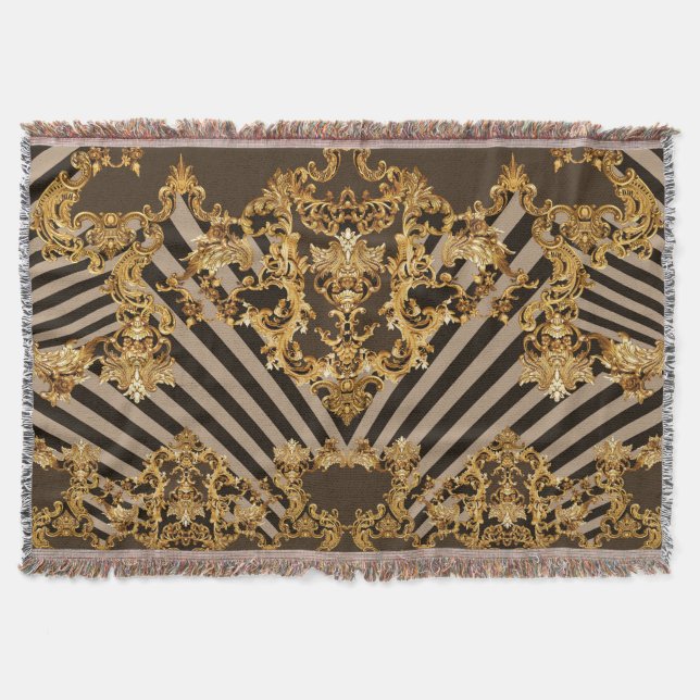 Goldener Barock: geometrisches Musterdesign Decke (Vorderseite)