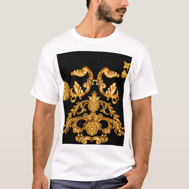 Goldener Barock, Zierelemente. T-Shirt (Vorderseite)