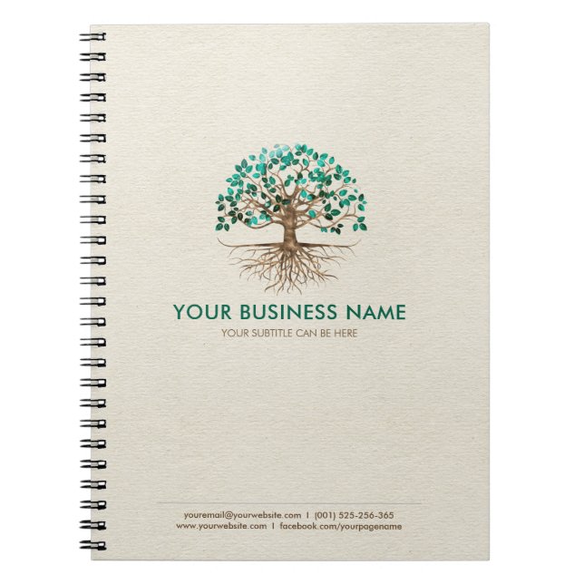 Goldener Baum des Lebens - Yggdrasil - Malachite B Notizblock (Vorderseite)