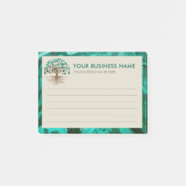 Goldener Baum des Lebens - Yggdrasil - Malachite B Post-it Klebezettel