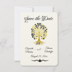 Goldener Baum des Lebens Zeitlos Anspruchsvolles E Save The Date