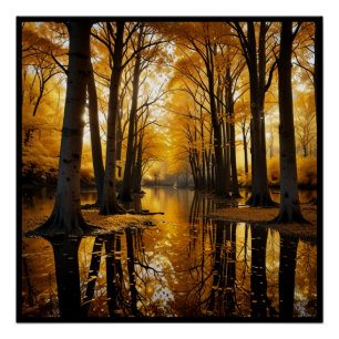 Goldener Baum Kunstposter Poster