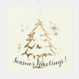 Goldener Baum Weihnachts-Foto Ornament Aus Metall