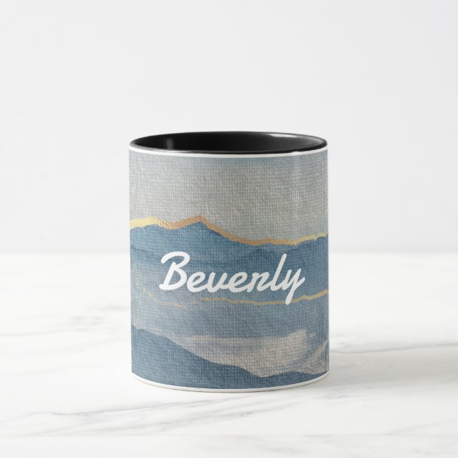 Goldener Berg Personalisiert Tasse (Zentrum)