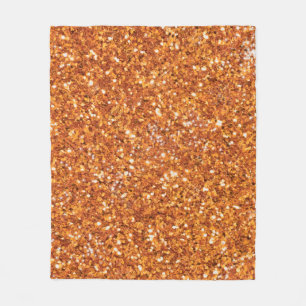 Goldener bernsteinfarbener Glitzer Fleecedecke