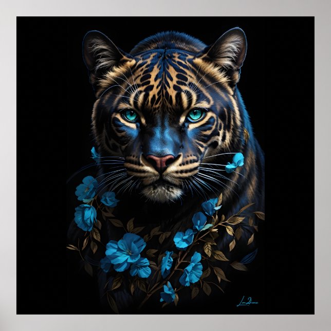 Goldener blauer Panther Poster (Vorne)