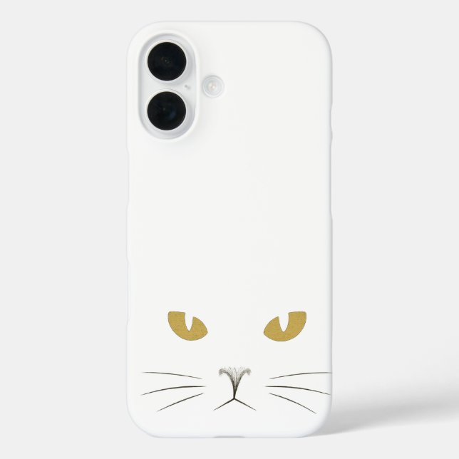 "Goldener Blick: Minimalistischer Fall für das Ges iPhone 16 Hülle (Rückseite)