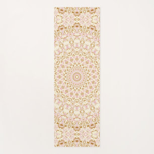 Goldener Blush Strahlender Mandala-Muster Yogamatte