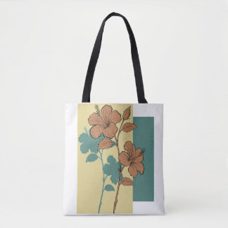 Goldener Blüten Schatten Tasche