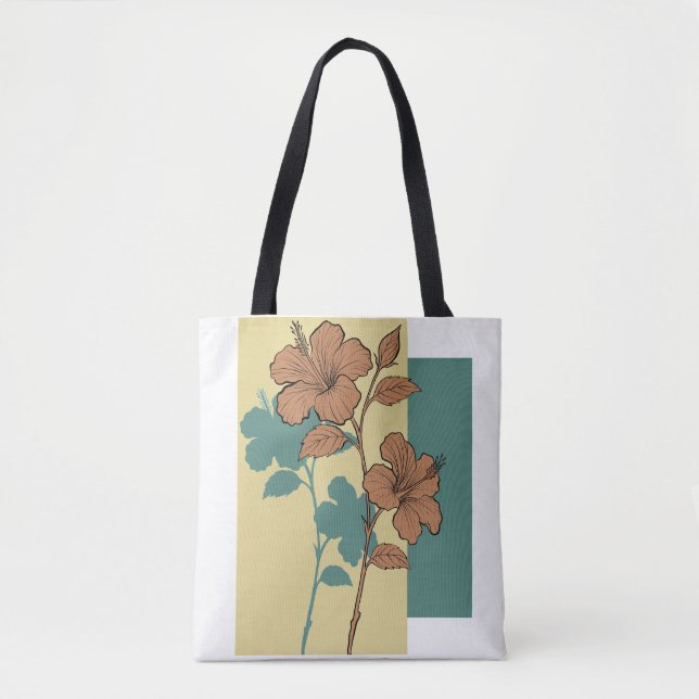 Goldener Blüten Schatten Tasche (Vorderseite)