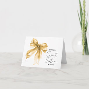 Goldener Bogen Coquette Schrift Süße 16 Danke