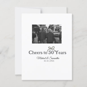 Goldener Bogen zum 50-jährigen Hochzeitsjubiläum  Postkarte