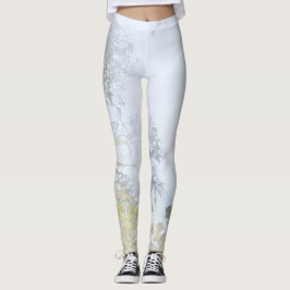Goldener Breitblattglanz Leggings