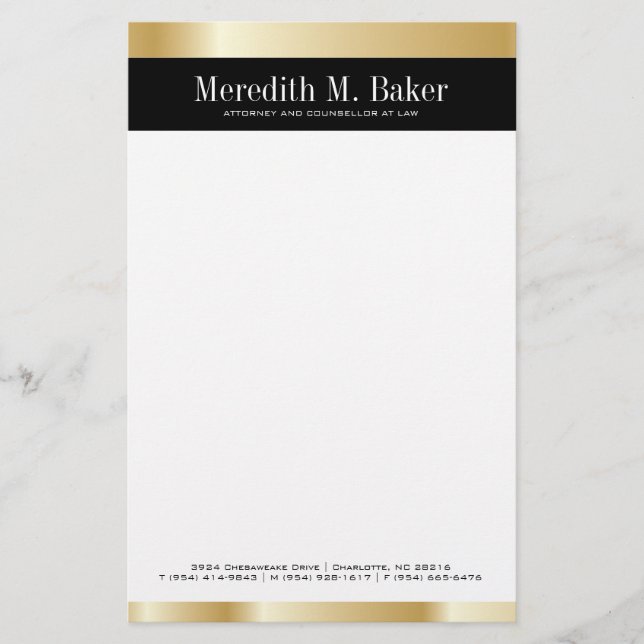 Goldener Briefkopf Flyer (Vorne)