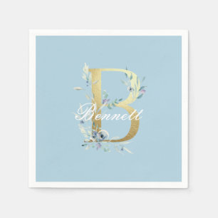 Goldener Buchstabe "B" anpassbar Serviette
