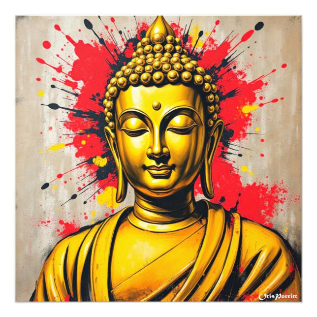 Goldener Buddha 8 Fotodruck (Vorne)