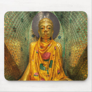 Goldener Buddha im Tempel Mousepad