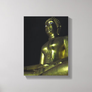 Goldener Buddha in der Nacht Leinwanddruck