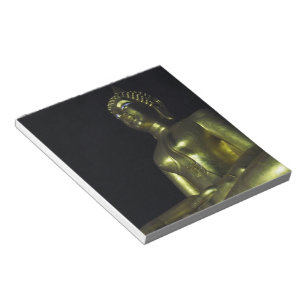Goldener Buddha in der Nacht Notizblock