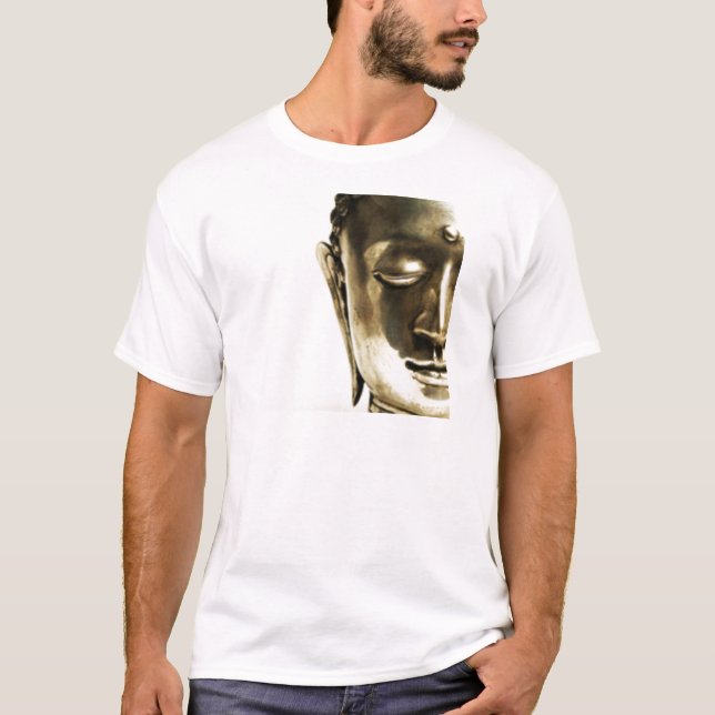Goldener Buddha-Kopf T-Shirt (Vorderseite)