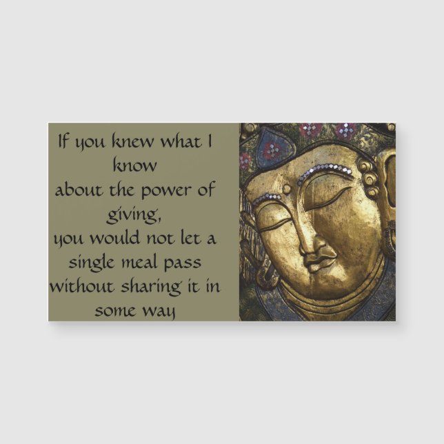 Goldener Buddha Segen vermittelnde Visitenkarte Magnetkarte (Vorderseite)