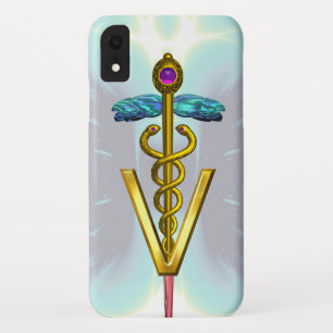 GOLDENER CADUCEUS VETERINÄR-SYMBOL Hellblau Türkis title_seo2
