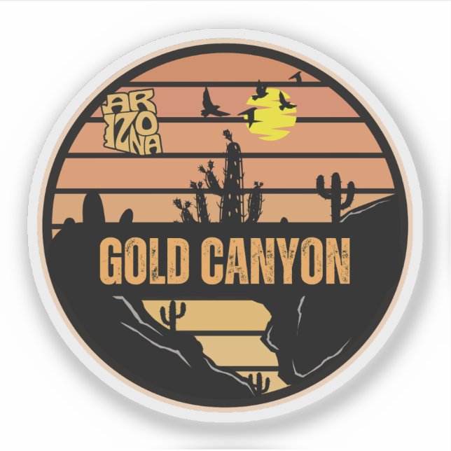 Goldener Canyon, Arizona Aufkleber (Vorderseite)