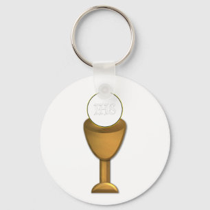 Goldener Chalice und Gastgeber - Heilige Kommune Schlüsselanhänger