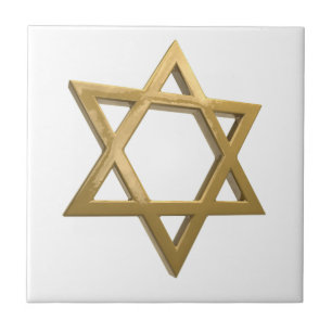 goldener Chanukka-Davidstern Fliese