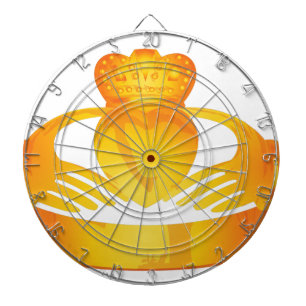 goldener Claddagh-Ring Dartscheibe