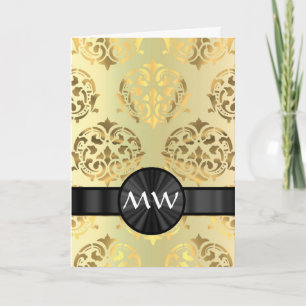 Goldener Damast mit Monogramm
