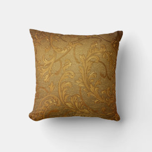 Goldener Damast Vintager Jugendstil elegant Kissen